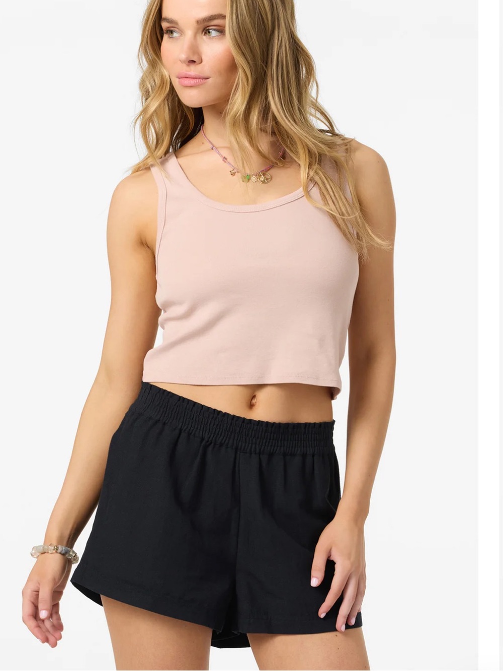 O'Neill Black Sanders Beach Textured Gauze Shorts
